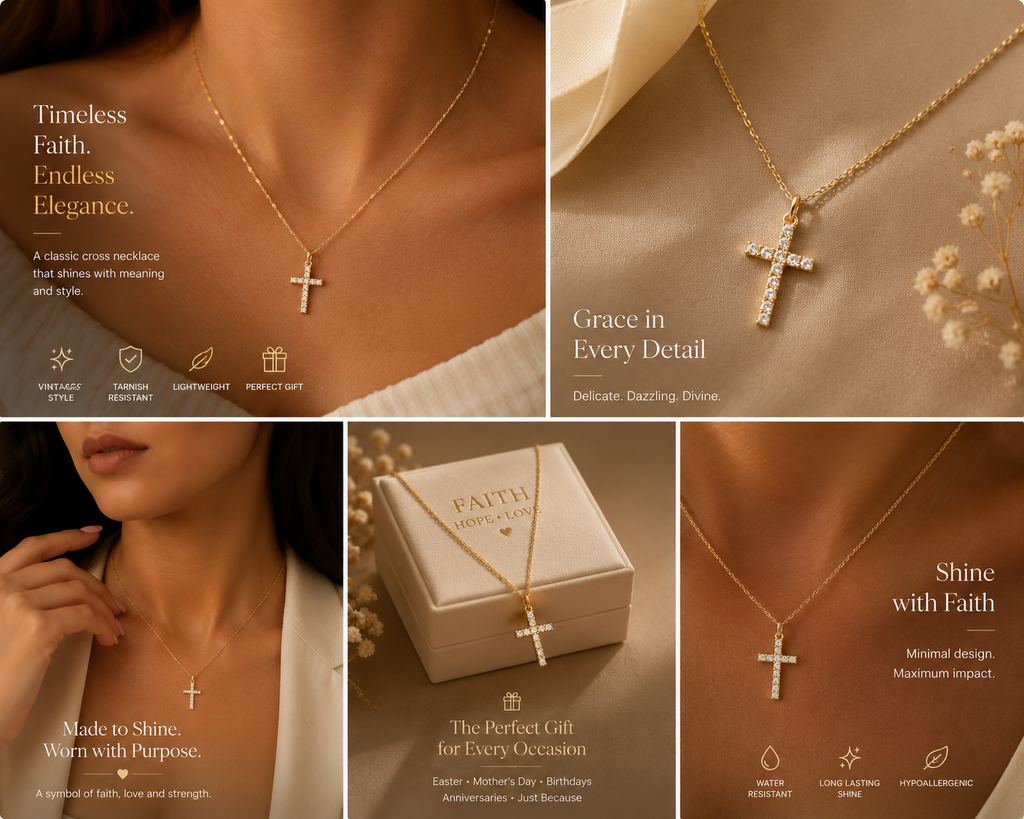 Nova SA Dazzling Cross Necklace