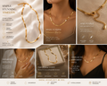 18K Gold-Plated Wave Necklace – Minimalist Statement Chain