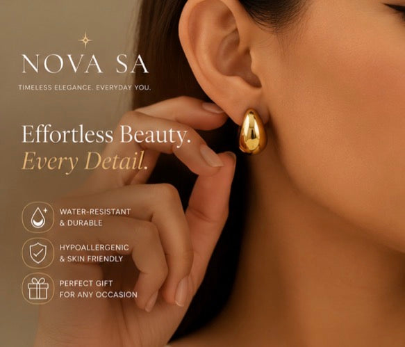 Nova SA Teardrop Gold Earrings