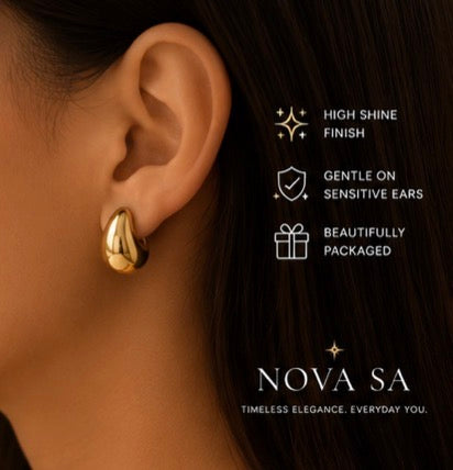 Nova SA Teardrop Gold Earrings