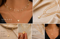 Nova SA Layered Pearl & Heart Necklace