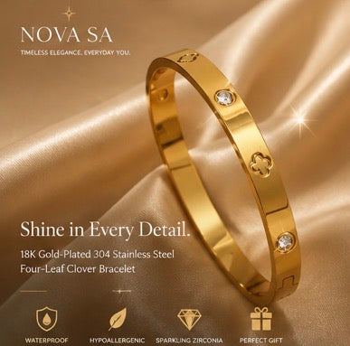 Nova SA Stainless Steel Clover Bracele