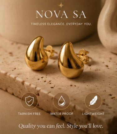 Nova SA Teardrop Gold Earrings