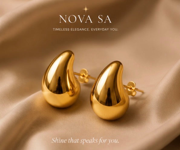 Nova SA Teardrop Gold Earrings